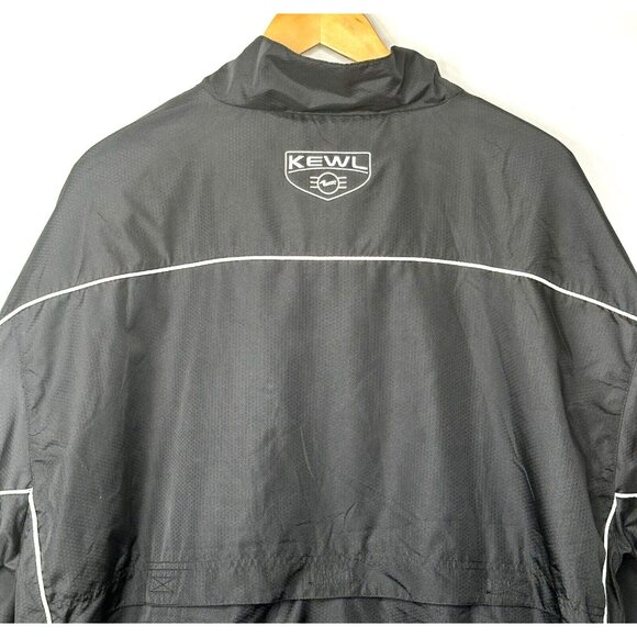 Kewl Mens Windbreaker Sports Jacket Hockey Full Zip Lined Vented Black Size XXL - Picture 5 of 16